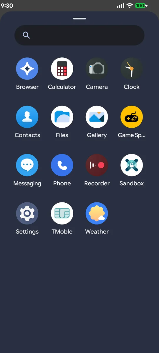 Launcher app drawer